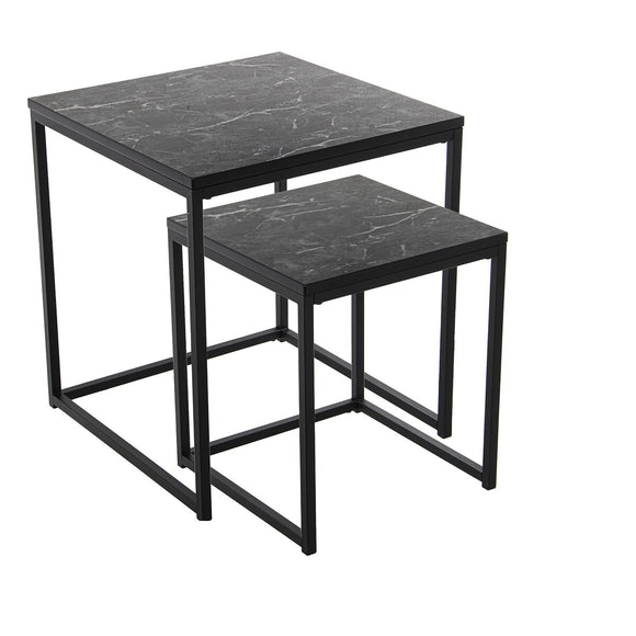 Set of 2 tables Alexandra House Living Black Metal-0