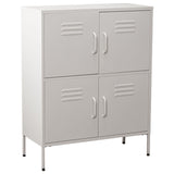 Sideboard Alexandra House Living White Metal 80 x 102 x 35 cm-0