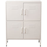 Sideboard Alexandra House Living White Metal 80 x 102 x 35 cm-4