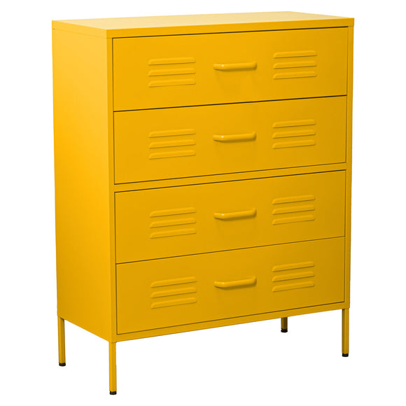 Chest of drawers Alexandra House Living Yellow 80 x 102 x 35 cm-0