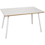 Dining Table Alexandra House Living White Metal 140 x 75 x 80 cm-0