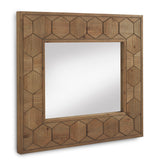 Hanging mirror Alexandra House Living Natural 89 x 80 x 4 cm-0