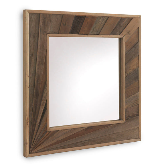 Hanging mirror Alexandra House Living Natural 89 x 89 x 4 cm-0