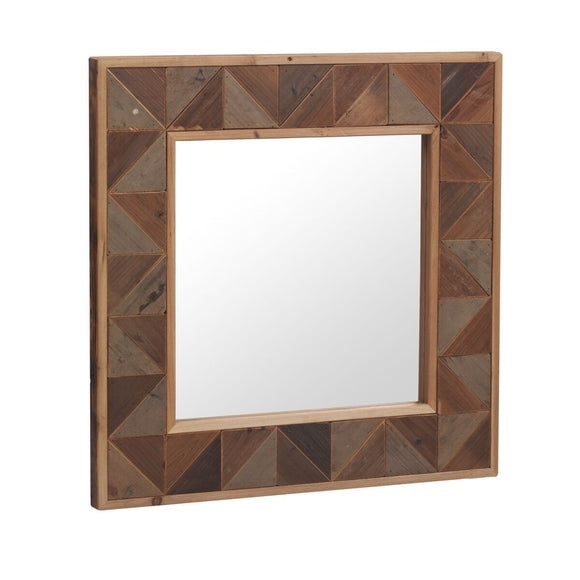 Hanging mirror Alexandra House Living Natural 77 x 77 x 4 cm-0