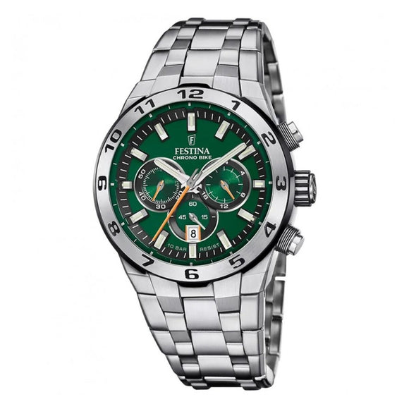 Men's Watch Festina F20670/2 Green Silver-0