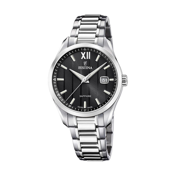 Men's Watch Festina F20026/4 Black Silver-0