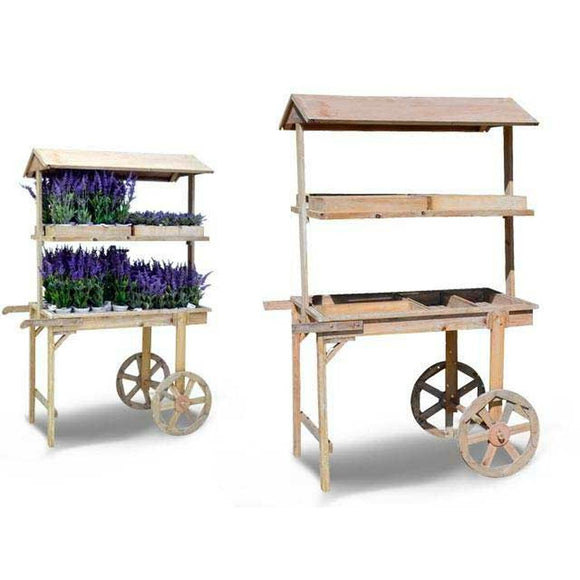 Flowerpot Standt with Wheels Ibergarden WP15014 Wood 121 x 171 x 59 cm-0