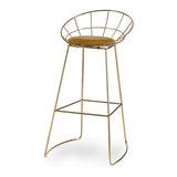 Stool Golden Mustard Iron (51 x 94 x 52 cm) (2 Units)-2