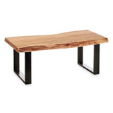 Side table Holo 120 x 60 x 47 cm Brown Black Acacia-0