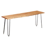 TV Table Gift Decor FM 0323-114 Live Edge Brown Black 140 x 37 x 52 cm 140 x 5,5 x 37 cm-0