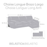 Right short arm chaise longue cover Eysa ROC Beige 180 x 120 x 360 cm-3