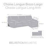 Right short arm chaise longue cover Eysa ROC Blue 180 x 120 x 360 cm-3