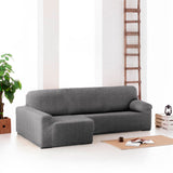 Right short arm chaise longue cover Eysa ROC Dark grey 180 x 120 x 360 cm-4