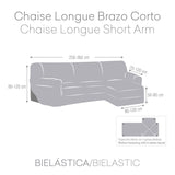 Right short arm chaise longue cover Eysa JAZ Grey 120 x 120 x 360 cm-4