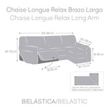 Right long arm chaise longue cover Eysa ROC Blue 180 x 120 x 360 cm-4