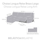 Left long arm chaise longue cover Eysa ROC Dark grey 180 x 120 x 360 cm-3