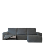 Right short arm chaise longue cover Eysa ROC Dark grey 120 x 120 x 360 cm-1