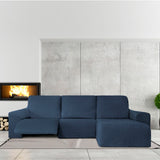 Right short arm chaise longue cover Eysa ROC Blue 120 x 120 x 360 cm-5
