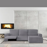 Right short arm chaise longue cover Eysa JAZ Grey 120 x 120 x 360 cm-4