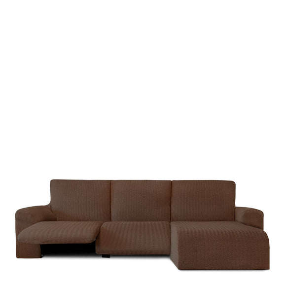 Right short arm chaise longue cover Eysa JAZ Brown 120 x 120 x 360 cm-0