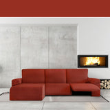 Right short arm chaise longue cover Eysa JAZ Dark Red 120 x 120 x 360 cm-4