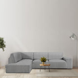 Left long arm chaise longue cover Eysa ROC Light grey 110 x 120 x 500 cm-4