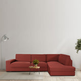 Sofa Cover Eysa JAZ Dark Red 110 x 120 x 500 cm-4