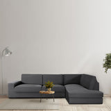 Sofa Cover Eysa JAZ Dark grey 110 x 120 x 500 cm-2