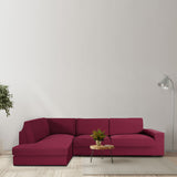 Sofa Cover Eysa JAZ Burgundy 110 x 120 x 500 cm-4