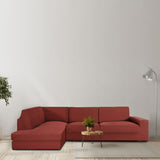 Sofa Cover Eysa JAZ Dark Red 110 x 120 x 500 cm-4