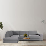 Sofa Cover Eysa JAZ Grey 110 x 120 x 500 cm-5