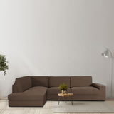 Sofa Cover Eysa JAZ Brown 110 x 120 x 500 cm-4