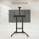 TooQ TV Stand with Wheels FS20406HM-B 60" 100"