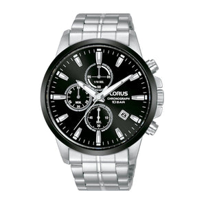 Men's Watch Lorus RM385HX9 Black Silver-0