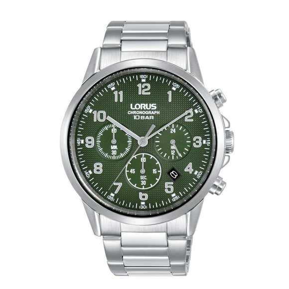 Men's Watch Lorus RT315KX9 Green Silver-0