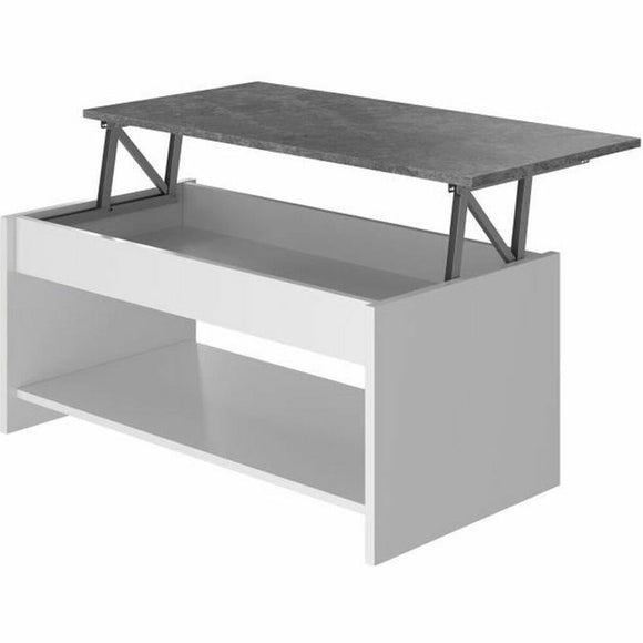 Lift-Top Coffee Table White/Grey 50 cm-0