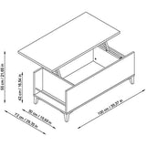 Side table T38147PL11LVO 100 x 50/72 x 42/55 cm Oak-3