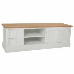 Multipurpose Chest of Drawers Alexandra House Living White Natural Paolownia wood MDF Wood 45 x 50 x 150 cm-0