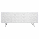 Multipurpose Chest of Drawers Alexandra House Living White Fir wood MDF Wood 43 x 58 x 136 cm-5