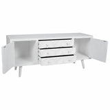 Multipurpose Chest of Drawers Alexandra House Living White Fir wood MDF Wood 43 x 58 x 136 cm-4