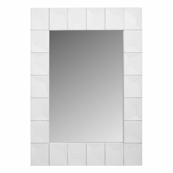 Wall mirror Alexandra House Living White Glass MDF Wood 4 x 119 x 84 cm-0