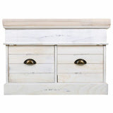 Storage chest with seat Alexandra House Living White Paolownia wood MDF Wood 35 x 50 x 70 cm-3