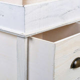 Storage chest with seat Alexandra House Living White Paolownia wood MDF Wood 35 x 50 x 70 cm-1