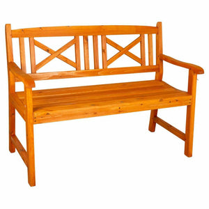 Bench Alexandra House Living Orange Fir wood 65 x 68 x 120 cm-0