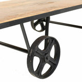 Centre Table Alexandra House Living Brown Black Iron Mango wood 60 x 38 x 120 cm-2