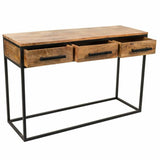 Hall Table with Drawers Alexandra House Living Brown Black Iron Mango wood 41 x 77 x 121 cm-3