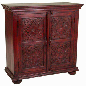 Console Alexandra House Living Red Mango wood 40 x 90 x 90 cm-0