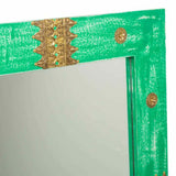 Wall mirror Alexandra House Living Green Golden Glass Mango wood 1 x 113 x 52 cm-2