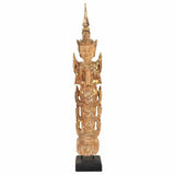 Decorative Figure Alexandra House Living Brown Wood 7 x 76 x 12 cm-4