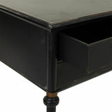 Desk Alexandra House Living Black Metal 75 x 75 x 122 cm-1